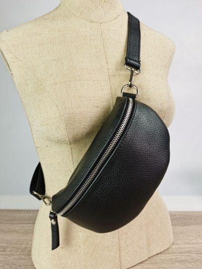 Riñonera Piel Negro Erica Italians 20112-D28