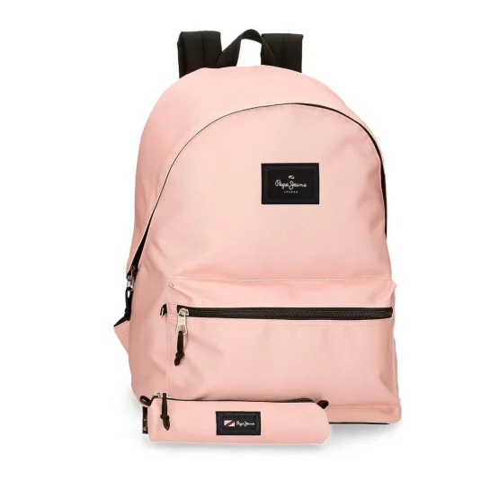 Mochila + Estuche Pepe Jeans Aris Rosa Claro 63292C2