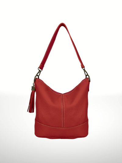 Comprar Bolso de piel vacuno Siria Rojo Italian´s Leather - Foto en Bolsos Aris