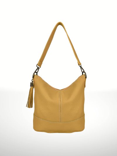 Comprar Bolso de piel vacuno Siria Mostaza Italian´s Leather - Foto en Bolsos Aris